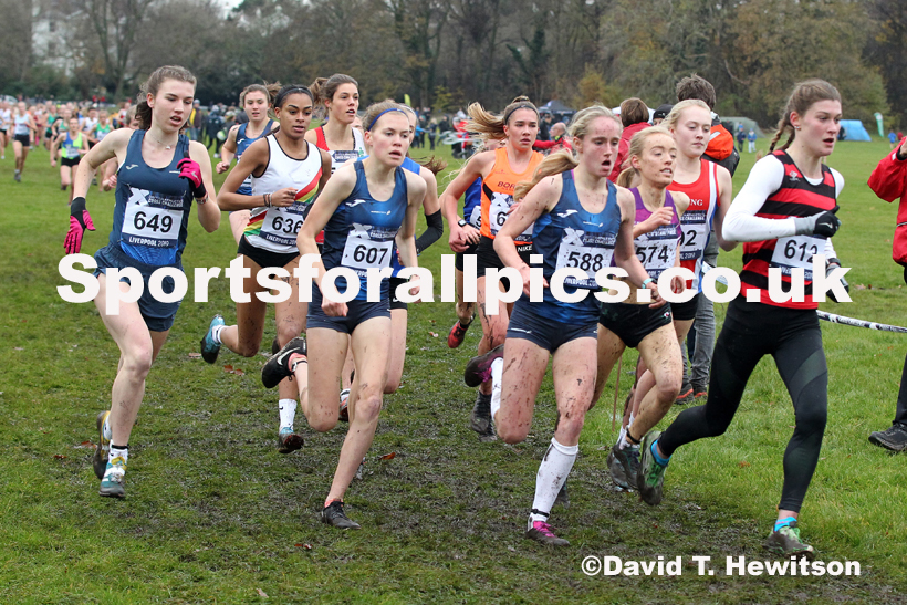 Womens under-17s and under-20s, 2019 European Cross Country Trials and British Cross Challenge, Sefton Park, Liverpool.  Photo: David T. Hewitson/Sports for All Pics